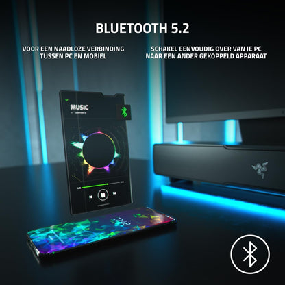 Razer Leviathan V2 - Soundbar met subwoofer voor pc-gaming (THX Spatial Audio, Bluetooth 5.2, Razer Chroma RGB) Zwart