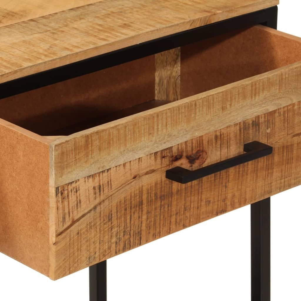 vidaXL Wall table 100x35x76 cm solid mango wood and iron, cabinet, hallway cabinet, hallway cabinet, side cabinet, entrance cabinet, side shelf, high shelf, TV console, media cabinet