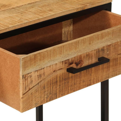 vidaXL Wall table 100x35x76 cm solid mango wood and iron, cabinet, hallway cabinet, hallway cabinet, side cabinet, entrance cabinet, side shelf, high shelf, TV console, media cabinet