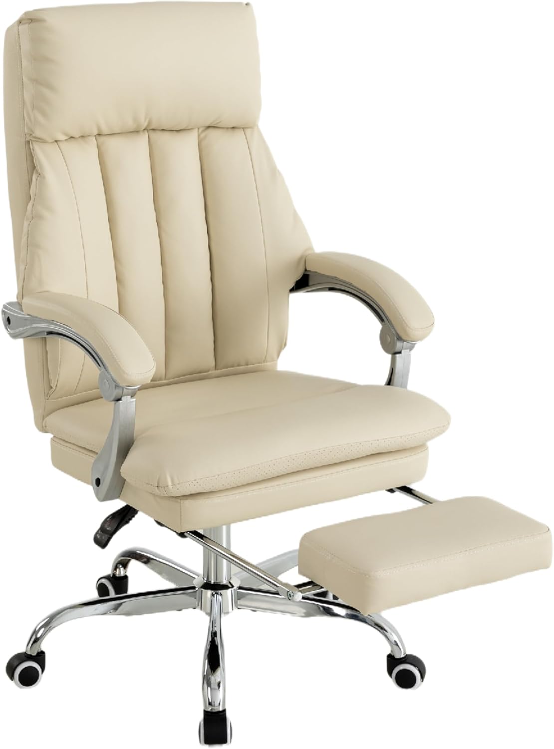 Relaxstoel – Fauteuil – Bureaustoel – Loungestoel – Ligstoel – Ergonomisch Ontwerp – PU Leer Met Voetensteun