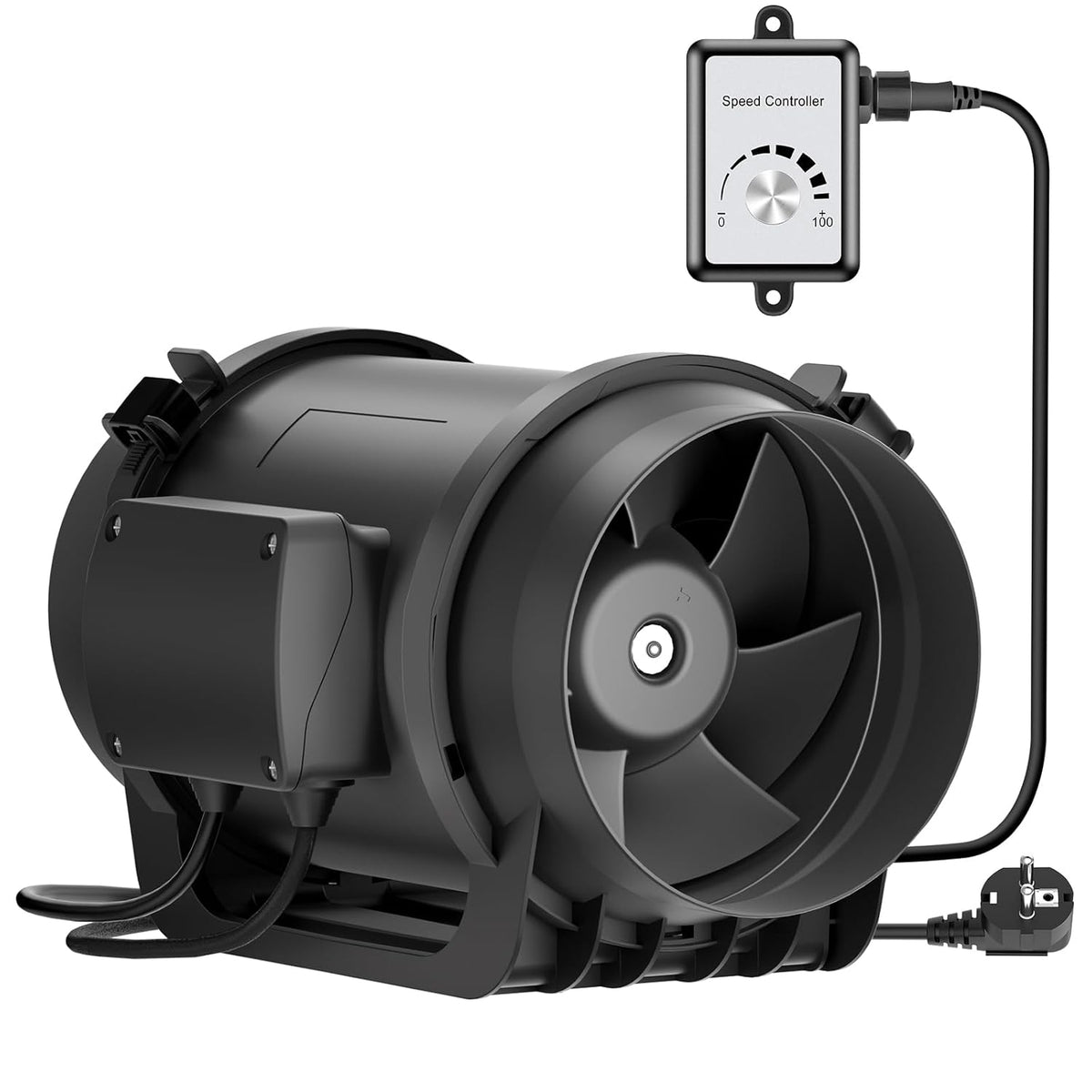 HG Power Buisventilator 150mm Inline Ventilator EC-motoren Kanaalventilator 798m³/h Afvoerventilator EU-Stekker Buisventilator voor Keuken, Badkamer, Garage