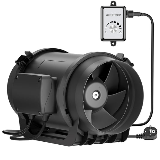 HG Power Buisventilator 150mm Inline Ventilator EC-motoren Kanaalventilator 798m³/h Afvoerventilator EU-Stekker Buisventilator voor Keuken, Badkamer, Garage
