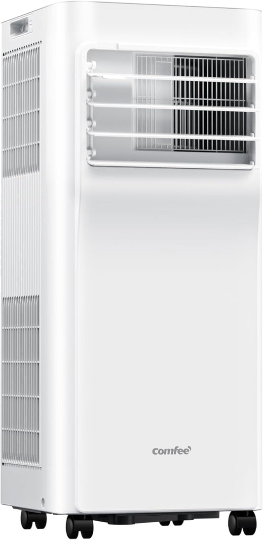 COMFEE Mobile Air Conditioner, 8000 BTU/h, 2.3 kW, App Control, 3 Modes, 3 Fan Speeds, 24-Hour Timer, for Living Room and Homes 29 m³/78 m³, Works with Alexa [Energy Class A] - QUORE