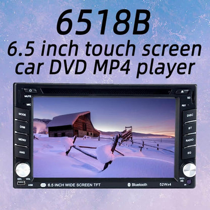 2 Din Autoradio Bluetooth 6.5 inch Touchscreen Afstandsbediening Stereo DVD/CD Speler radio cassettespeler met Mirror Link, FM/SD/USB/AUX