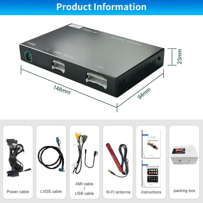 Draadloze CarPlay Android Auto Interface – Multimedia Interface – Infotainment Module – Decoder Box – Auto Multimedia Adapter – Voor NTG4.5/NTG4.7 2012-2015 – Draadloos Verbinden – MirrorLink, Navigatie En Camera Ondersteuning