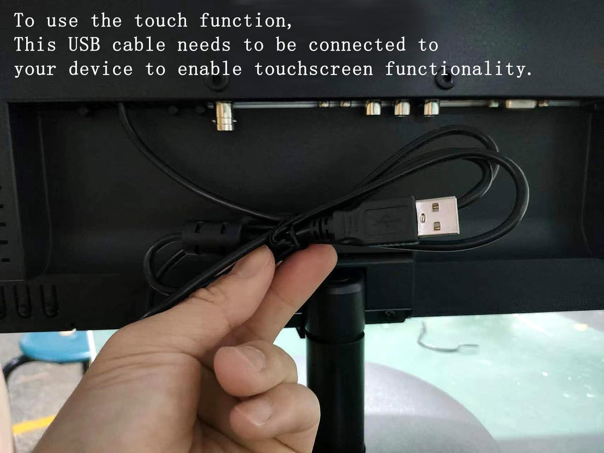 15 inch Touchscreen Display CCTV Monitor met HDMI BNC VGA AV USB Multifunctionele Input Camera Beveiliging Monitoring Multi-Touch LCD Monitoren 1024x768 resolutie Ingebouwde Speaker
