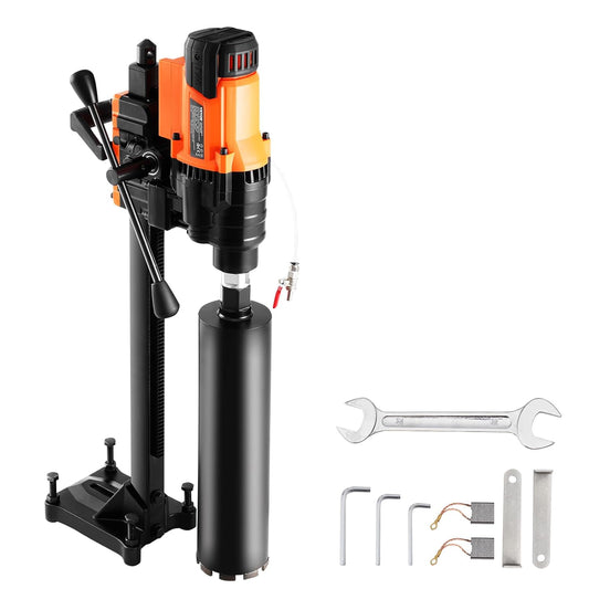 VEVOR Diamantkernboormachine, boordiameter van 20 tot 250 mm, robuuste betonkernmachine, 3200 W met houder, kernboor, voor beton, baksteen, marmer