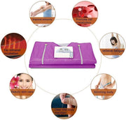 Sauna Deken - 650W - 220V - 60Hz - extern PU - intern PVC - Stress - Pijnverlichting - Fibromyalgie - Reuma - Infraroodtherapie - Ontspanning - Paars - QUORE