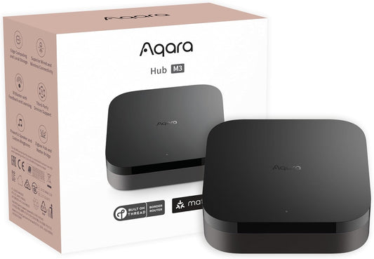 Aqara Hub M3, Matter Controller, Thread Border Router, features Zigbee, Bluetooth, WiFi, POE, IR, supports Alexa, Google Assistant, Apple HomeKit, SmartThings, IFTTT - QUORE