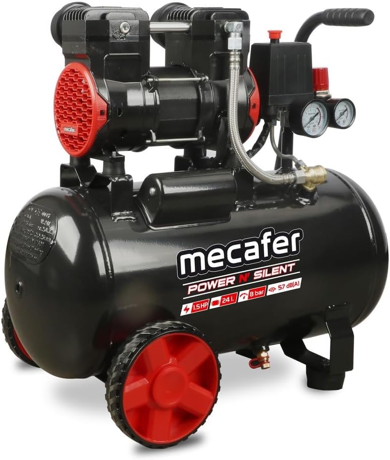Compressor – Luchtcompressor – Aircompressor – Pneumatische Compressor – Olievrije Compressor – 24 Liter Tank – 1,5 PK Motor