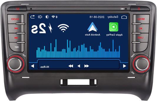 Autoradio Audi TT MK2 8J – Auto Stereo – Multimedia Systeem – Navigatie Radio – Inbouw Radio – Wireless CarPlay & Android Auto – IPS-Touchscreen & Snelle 3 Seconden Opstart