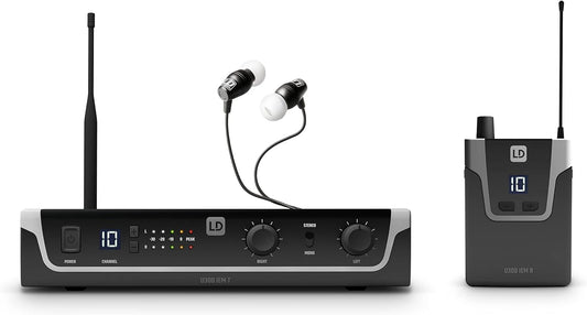 In-Ear Monitoringsysteem – Monitorsysteem – Draadloze Monitoring – In-Ear Set – Podiummonitor – 584-608 MHz – Bereik Tot 100 Meter