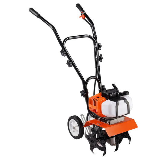 Grondfrees – Tuinfrees – Bodemfrees – Motorhak – Cultivator – 43 cc Benzinemotor – 4 Verstelbare Stalen Tanden