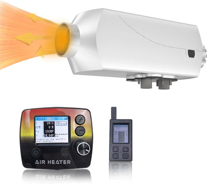 Dieselverwarmer – Luchtverwarmer – Standkachel – Dieselkachel – Autoverwarmer – 9 kW Vermogen – 24V Aluminium Met LCD-Display – Geluidsarm & Snel Opwarmend