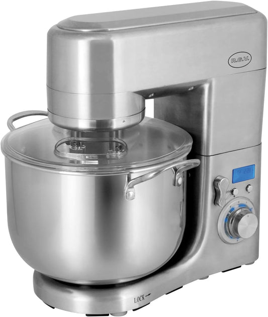 RGV Pastaprof PL10S Planetaire mixer, inhoud 10 liter, dubbele haak, kom van roestvrij staal, 1500 watt, 6 snelheden