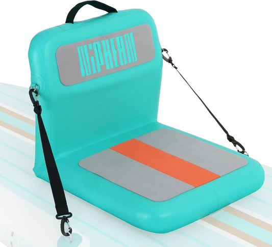 niphean Opblaasbaar SUP-zitje met rugsteun, robuuste SUP-stoel voor opblaasbare boards, kano, boot, kajak, volwassenen en kinderen, geen riemen nodig, eenvoudig comfortabel