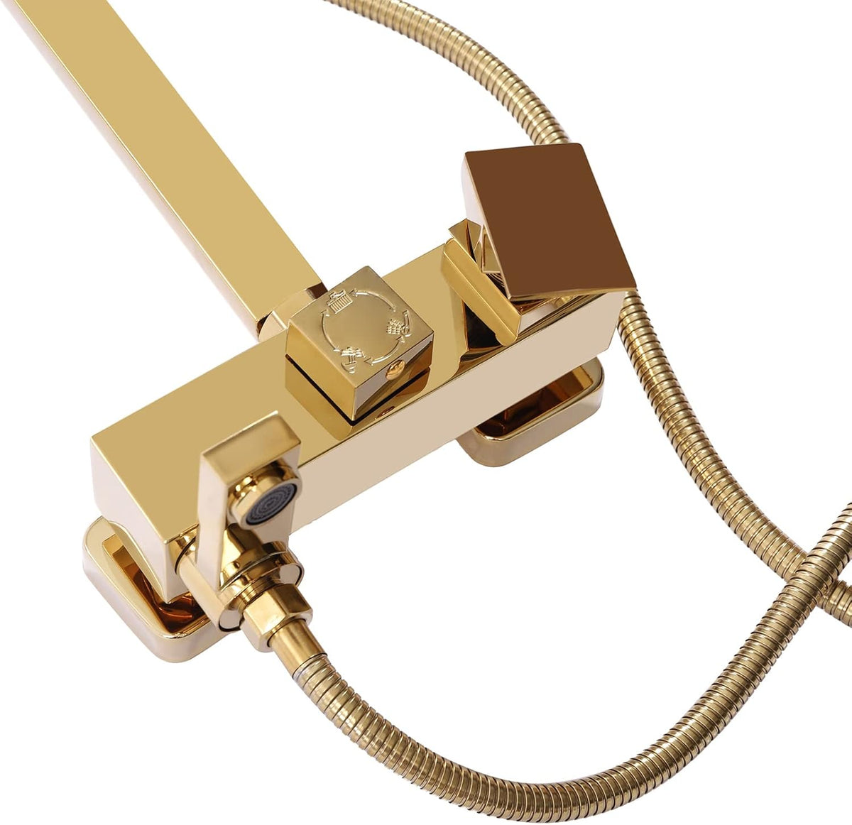 Regendoucheset Gouden Doucheset Douchekop Douchesysteem Retro Douche – Verstelbare Hoogte 80-113 cm – Koper & Roestvrij Staal