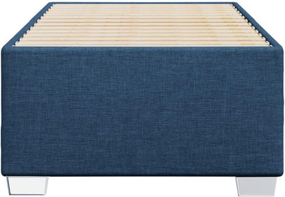 Bedframe – Bedbodem – Slaapkamerbed – Logeerbed – Eenpersoonsbed – Polyester Bekleding – Lattenbodem 90x190 cm – Stevige Kunststof Poten