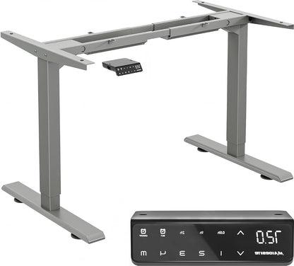 Maidesite Height Adjustable Electric Desk Height Adjustable Table Frame,Suitable for All Common Tabletops,2-Stage Lifting Legs(Grey) - QUORE