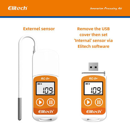 Elitech RC-5+ TE PDF USB temperatuur-datalogger herbruikbare recorder 32000 punten hoge nauwkeurigheid 10 stuks