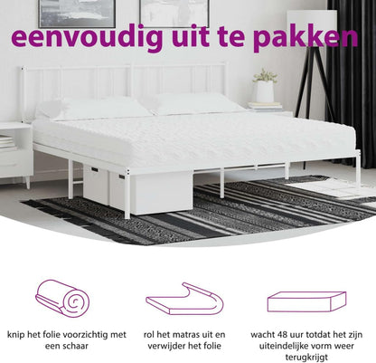 Schuimmatras – Matras – Bedmatras – Logeermatras – Ledikantmatras – Dubbele Hardheid H2 & H3 – 200x200 cm Met Ademend Gebreide Hoes
