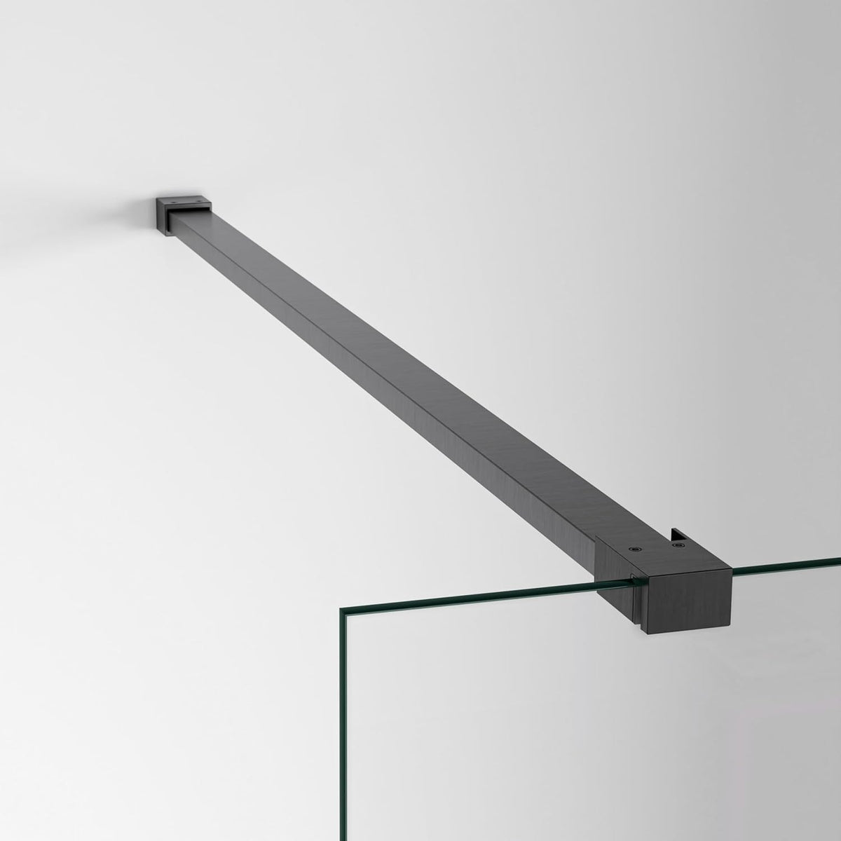 Douchecabine met Vaste Zijwand – Douchewand – Douchedeur – Douchepaneel – Douchebak – 8 mm Gehard Veiligheidsglas – Verstelbaar 88-90 cm x 195 cm Mat Zwart Profiel
