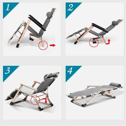 Bureaustoel – Tuinstoel – Fauteuil – Patio Lounger – Zero Gravity Relaxstoel – Opvouwbaar – Verstelbare Ligpositie – Roestbestendig Stalen Frame