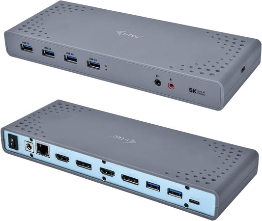 i-tec USB-C/A 4K Dual Display Docking Station 2X HDMI en 2X Display Port 5K ondersteuning