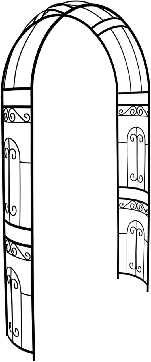 GARDEN Tuinboog, bruiloftsboog, voor binnen en buiten, voor gazon en tuin, voor verschillende klimplanten, tuindecoratie 220 cm x 115 cm x 36 cm