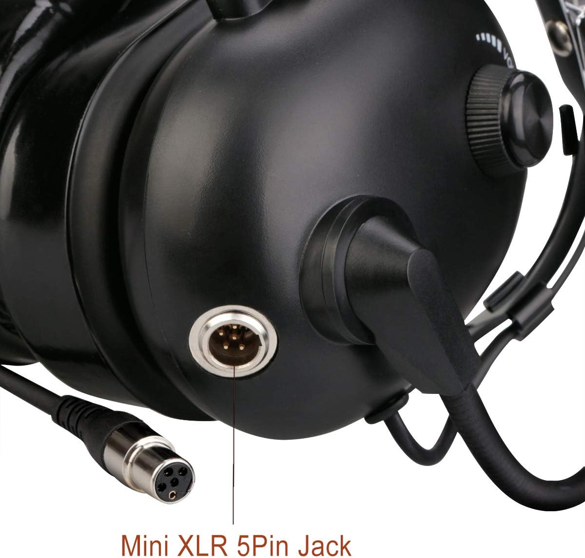 Retevis EH070K portofoon, oortelefoon met PNR-headset, compatibel met RT24 RT27 RT617 RA685 RB629 RT5R RT1 Baofeng UV5R 888S eSynic Kenwood, geschikt voor Aviation Link Line (zwart, 1 stuk)