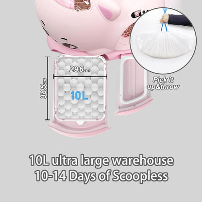 Zelfreinigende kattenbak, app-bediening, 80L extra grote automatische kattenbak, 360° geurbestrijding, geschikt voor gezinnen met meerdere katten en grote katten