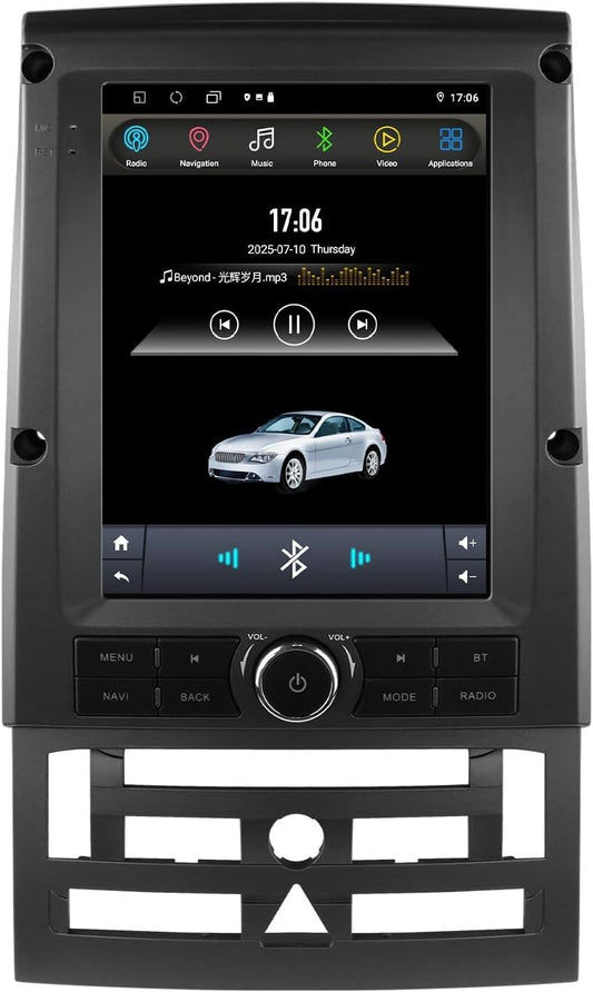 Ossuret Autoradio voor Peugeot 407 (2004-2011), 9,7 Inch Android 14 Touchscreen 2+64GB GPS Navigatie met Carplay Android Auto DSP Stuurwielbediening Bluetooth Ondersteunt OBD2 DAB+ TPMS DVR