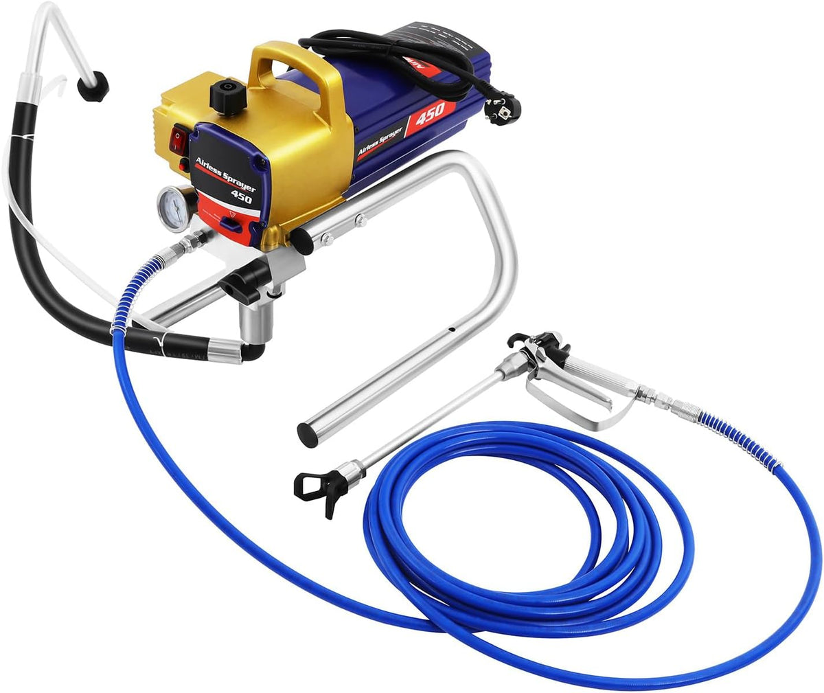 Verfspuit – Verfpistool – Airless Verfspuit – Elektrisch Verfspuitpistool – Hogedruk Verfspuit – 1500W Motor – 8 Meter Hogedrukslang