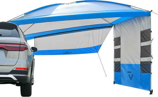 JOYTUTUS Auto SUV achterkleptent, universele waterdichte achtertent, campingtent met muggennet, achterklep, luifel, zonwering voor trekking, camping, outdoor, hiking