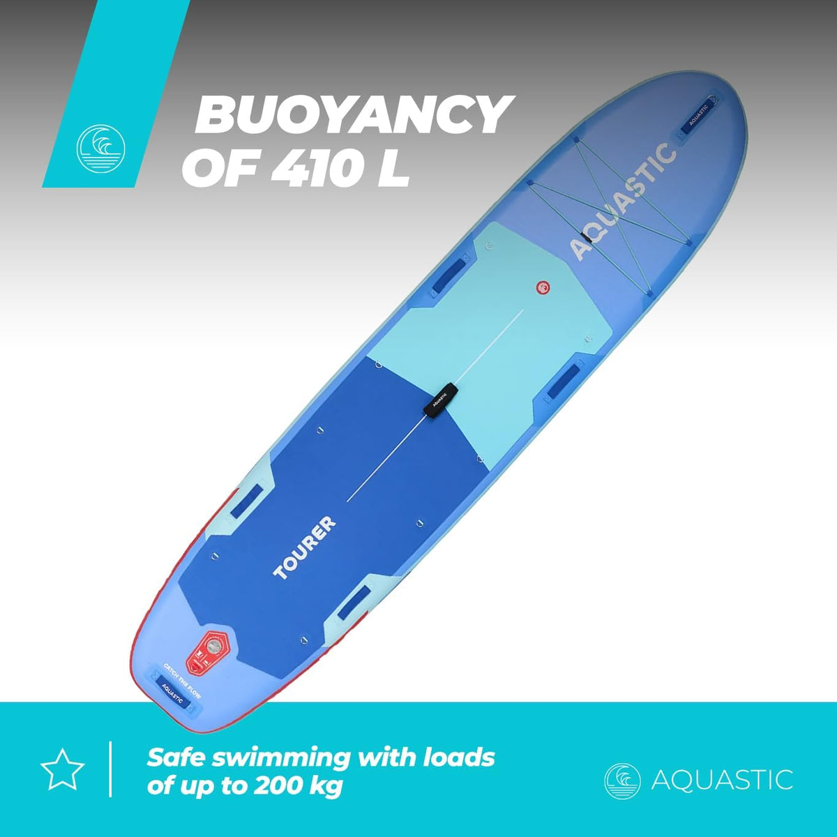 <font dir="auto" style="vertical-align: inherit;"><font dir="auto" style="vertical-align: inherit;">        AQUASTIC Tourer Inflatable SUP board, all-round touring, 365 x 86 x 15 cm, 410 l displacement, 2 kayak seats, Drop Stitch Lite Technology, max. loa