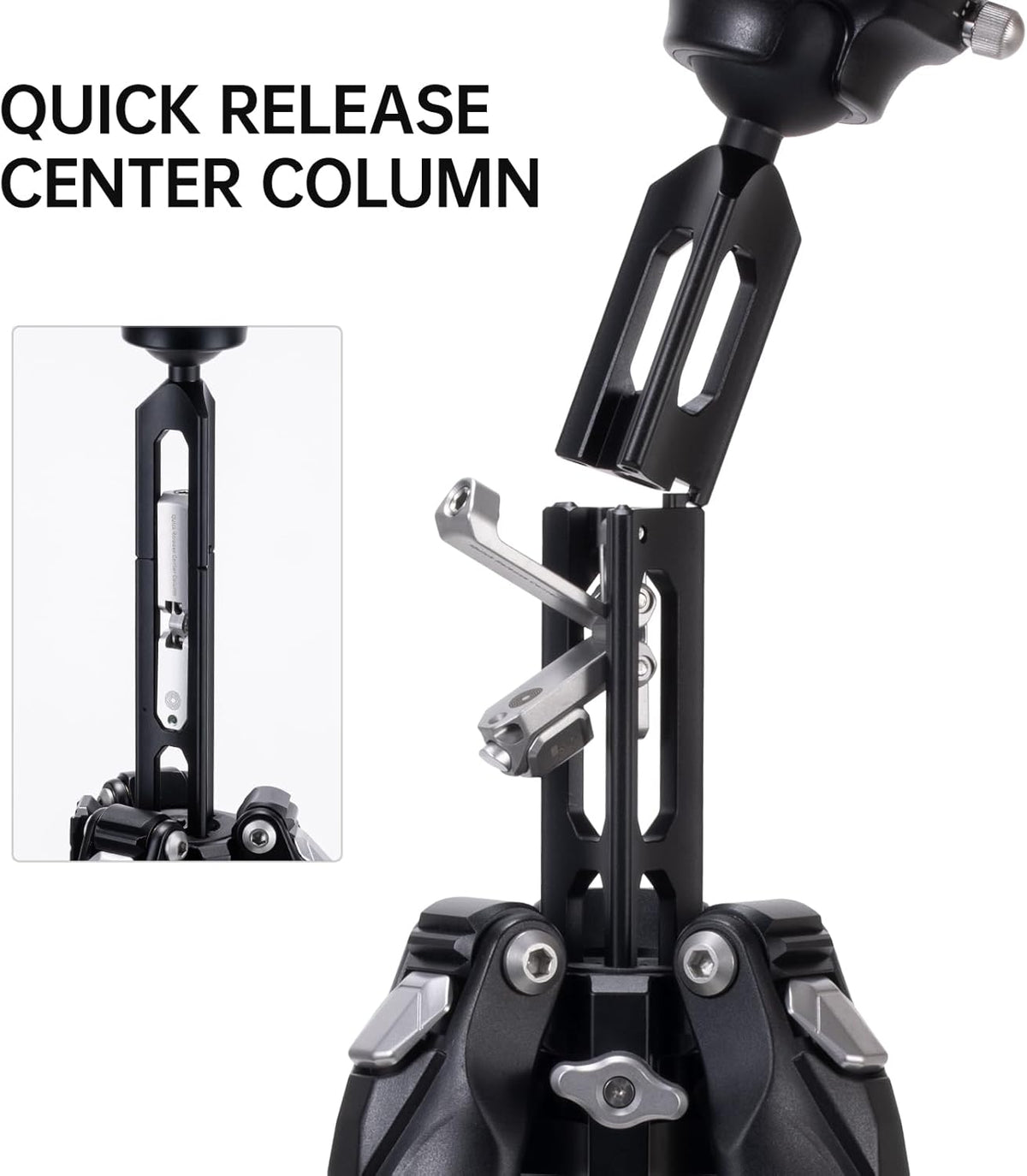 FALCAM TreeRoot Quick Lock Reisstatiefset, F38 Pro koolstofvezel met ontgrendelingscentrum kolom en balhoofd (R141K-320P) - T00A4301