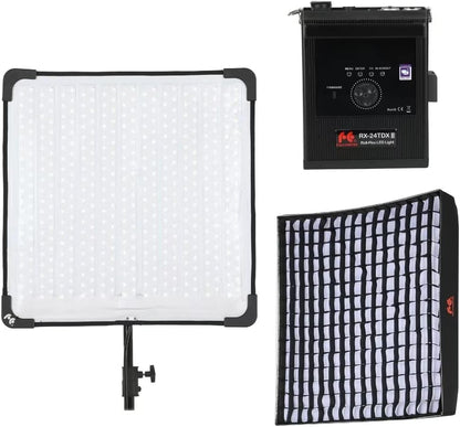 Flexibele LED Videolamp – LED Paneel – Videolicht – Continu Licht – Fotoverlichting – 150W Bi-Color 3000K-5600K – IPX8 Waterdicht Met Honingraat Grid Softbox