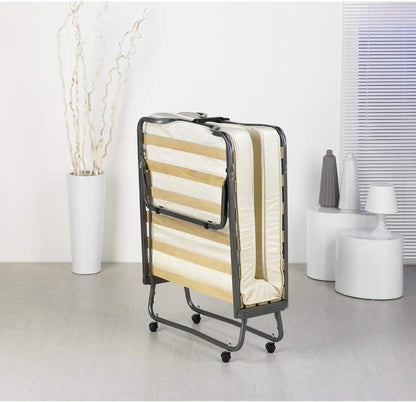 Veraflex 270/90x200 COV Colonia logeerbed, 90 x 200 cm, metalen frame antraciet, matras lichtgrijs incl. beschermhoes
