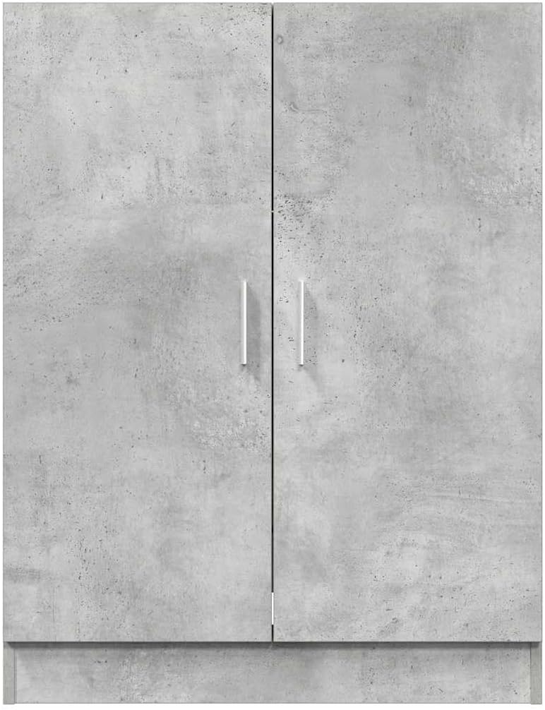Wasmachinekast – Wasmachine Meubel – Bijkeuken Kast – Badkamer Kast – Wasruimte Meubel – Betongrijs – 70,5x71,5x91,5 cm – Vochtbestendig Spaanplaat