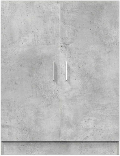 Wasmachinekast – Wasmachine Meubel – Bijkeuken Kast – Badkamer Kast – Wasruimte Meubel – Betongrijs – 70,5x71,5x91,5 cm – Vochtbestendig Spaanplaat