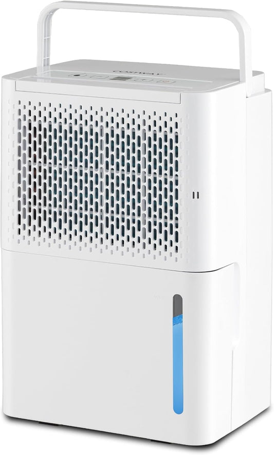 FANTASK 12L/dag luchtontvochtiger, kamergrootte ca. 15 m², elektrische ontvochtiger met 3 modi, waterreservoir van 2,2 liter, 24-uurs timer, ≤ 42 dB, automatisch ontdooien en uitschakelen, wit
