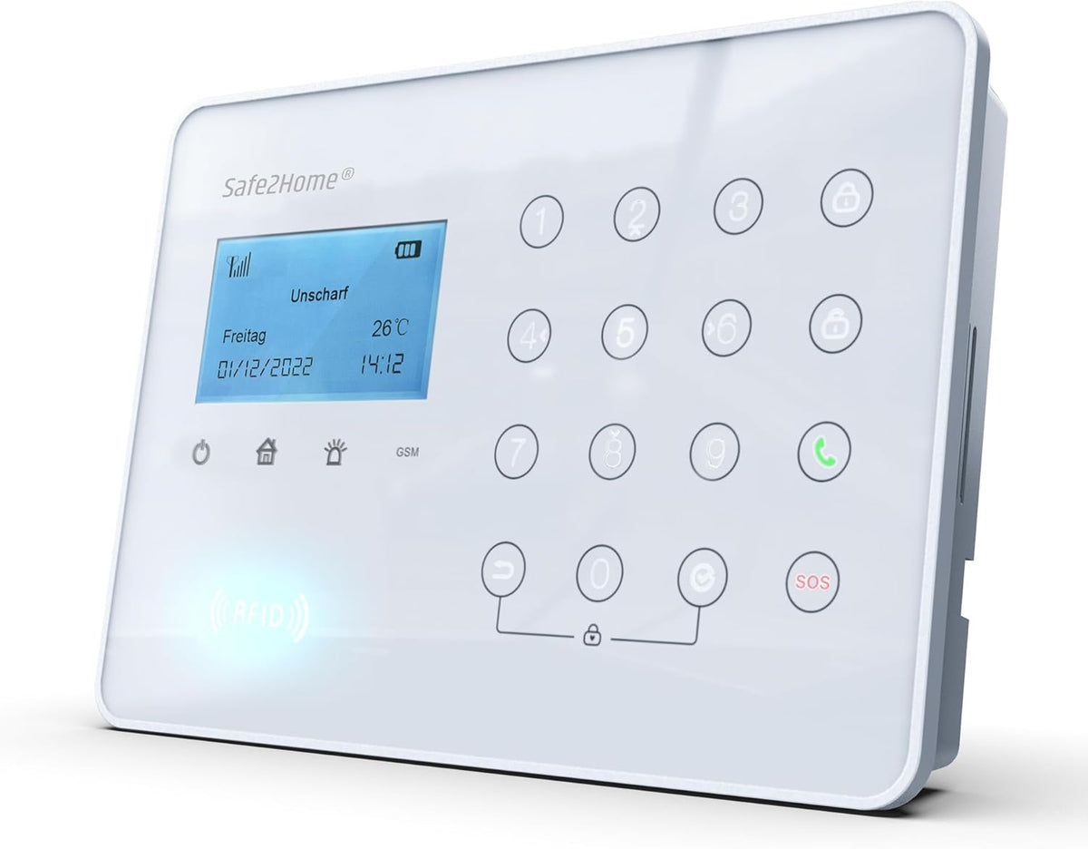 Safe2Home Draadloze alarmsystemen, grote set SP110, Sabotabescherming, sirene, Duits - alarmsysteem, SMS-alarmering, alarmsystemen voor thuis en kantoor
