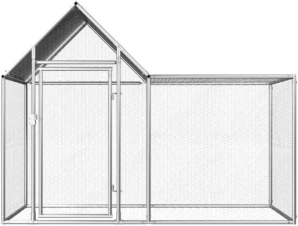 Kippenhok – Pluimveehok – Hennenhok – Kippenren – Gevogeltehok – Gegalvaniseerd Staal – Afmetingen 3x1x1,5 m