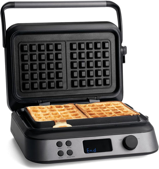 Wafelijzer Wanda 1600 W, dubbel wafelmaker voor Belgische wafels, praktische overloopgroef
