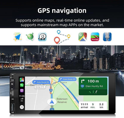 Android autoradio voor Audi A1 8X 8X1 8XK 8XF 2010-2018 met draadloze Carplay en Android auto, 6,9 inch touchscreen, auto stereo display speler radio met GPS/WiFi/Bluetooth/SWC/FM RDS/MirrorLink