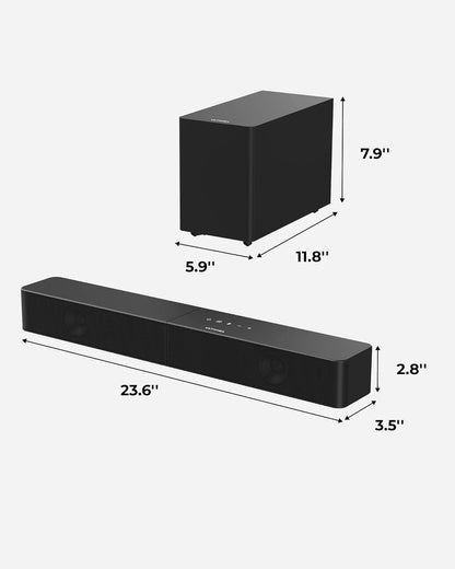 TV-Soundbar Met Draadloze Subwoofer – Soundbar Set – Geluidsbalk – Home Cinema Set – Speakerset – 240 W Piekvermogen – App-Bediening En Bluetooth 6.0