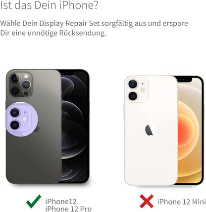 GIGA Fixxoo® geschikt voor iPhone 12 display origineel [incl. gereedschapset] - Retina LCD glas met touchscreen - originele iPhone Display Reparatieset - Vervanging display voor iPhone met
