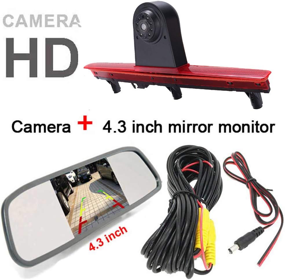 Achteruitrijcamera voor VW T5., Model 3 = camera + 4,3" screen