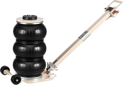 VEVOR Pneumatische garagekrik, 3T pneumatische krik met 6 stalen buizen en verstelbare handgreep, 140-450 mm hefhoogte, snellift, persluchtkrik, luchtkrik voor auto-SUV pickups