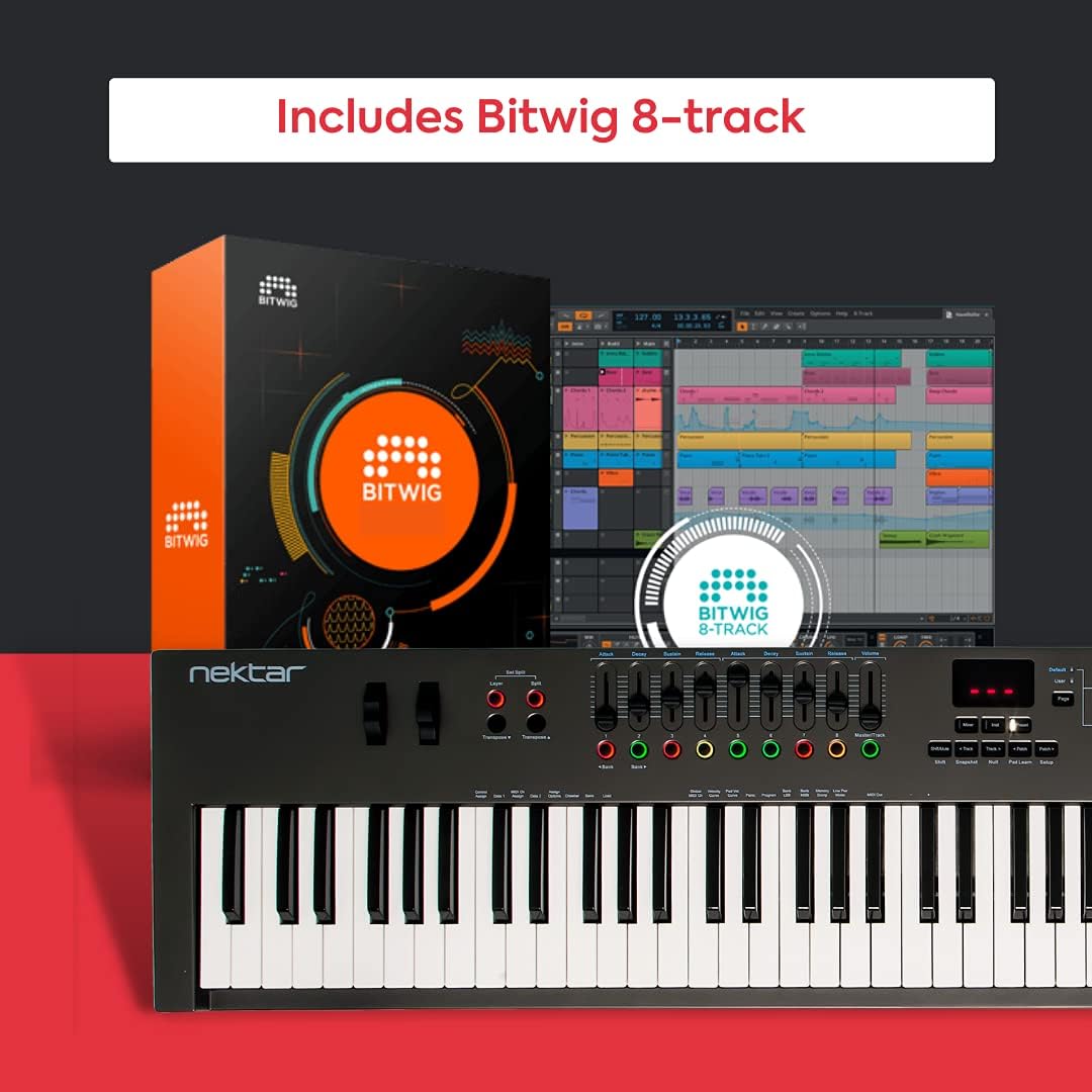 Nektar Impact LX88 + USB MIDI Keyboard Controller met Nektar DAW integratie